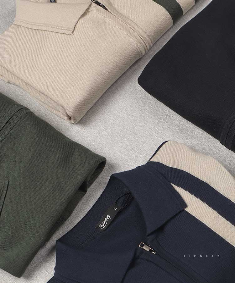                                                                                                     مشکی یشمی سورمه ای کرم تیشرت یقه دار 5305  - تصویر 11