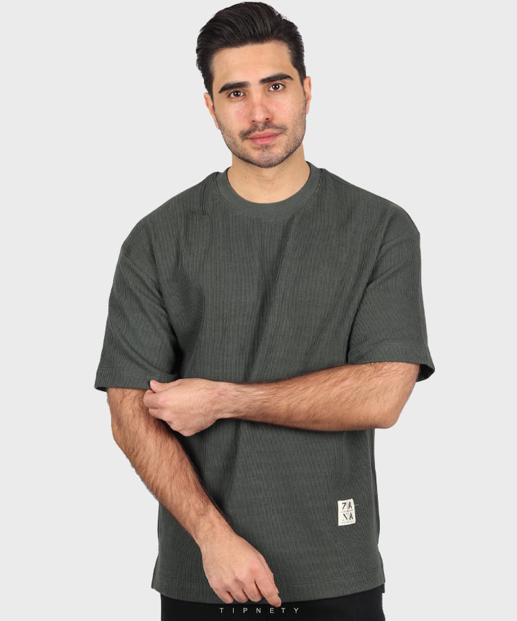                                                                                                                                                                         مشکی شیری آبی روشن سبز کرم تیشرت لش 1586  - تصویر 3