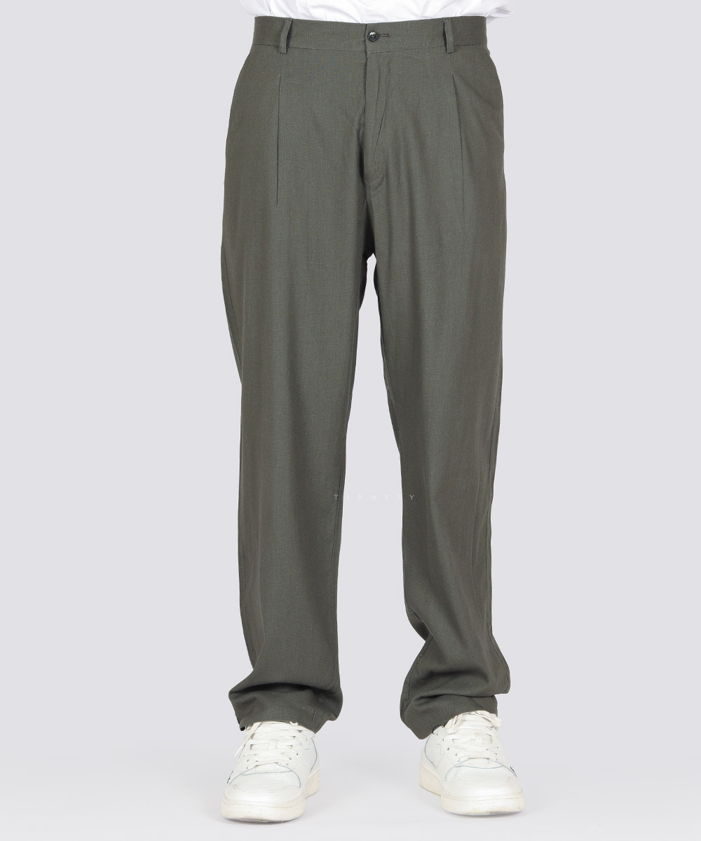 شلوار لینن بگ مردانه پیله دار 4937