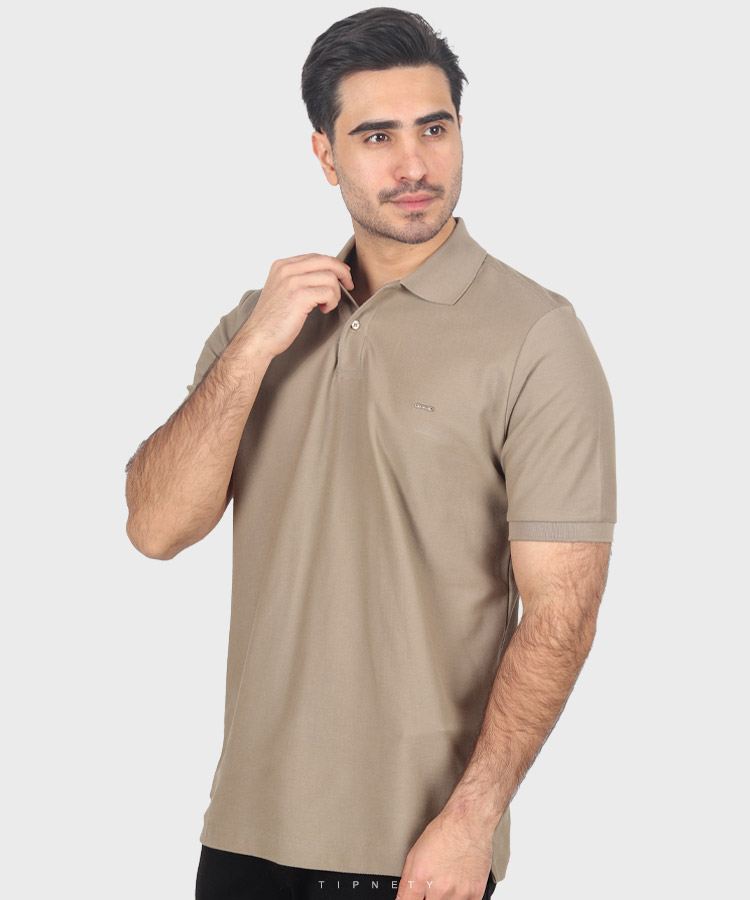                         طوسی استخوانی صدری تیشرت یقه دار 0588  - تصویر 3