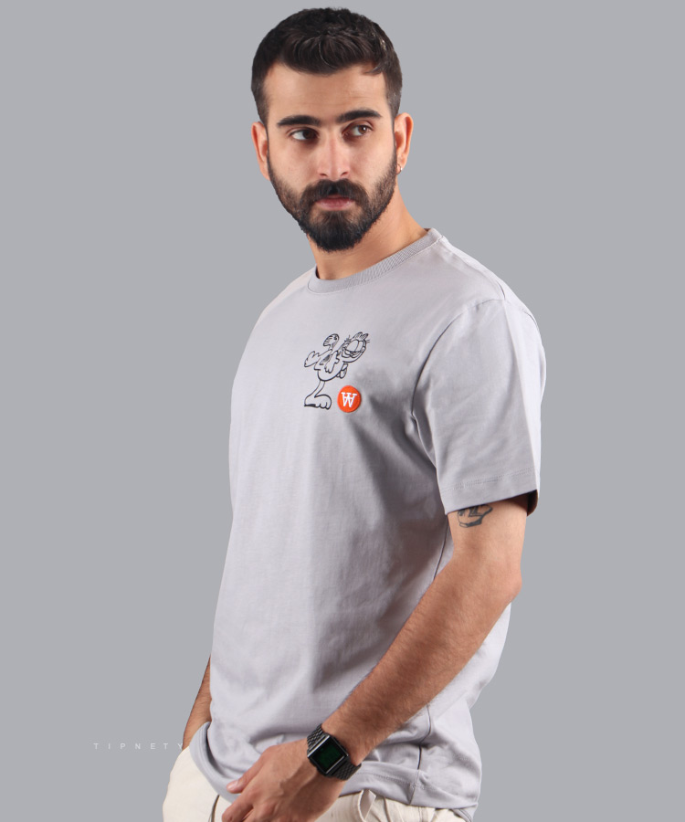 تیشرت طرح دار مردانه گارفیلد 1118