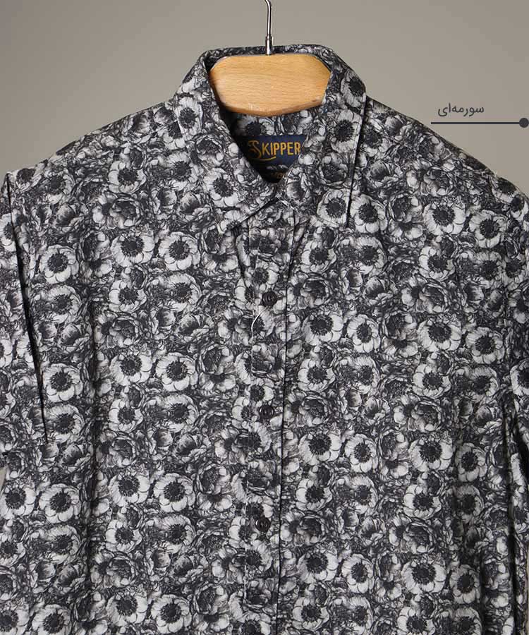 پیراهن مردانه هاوایی آستین کوتاه 2420