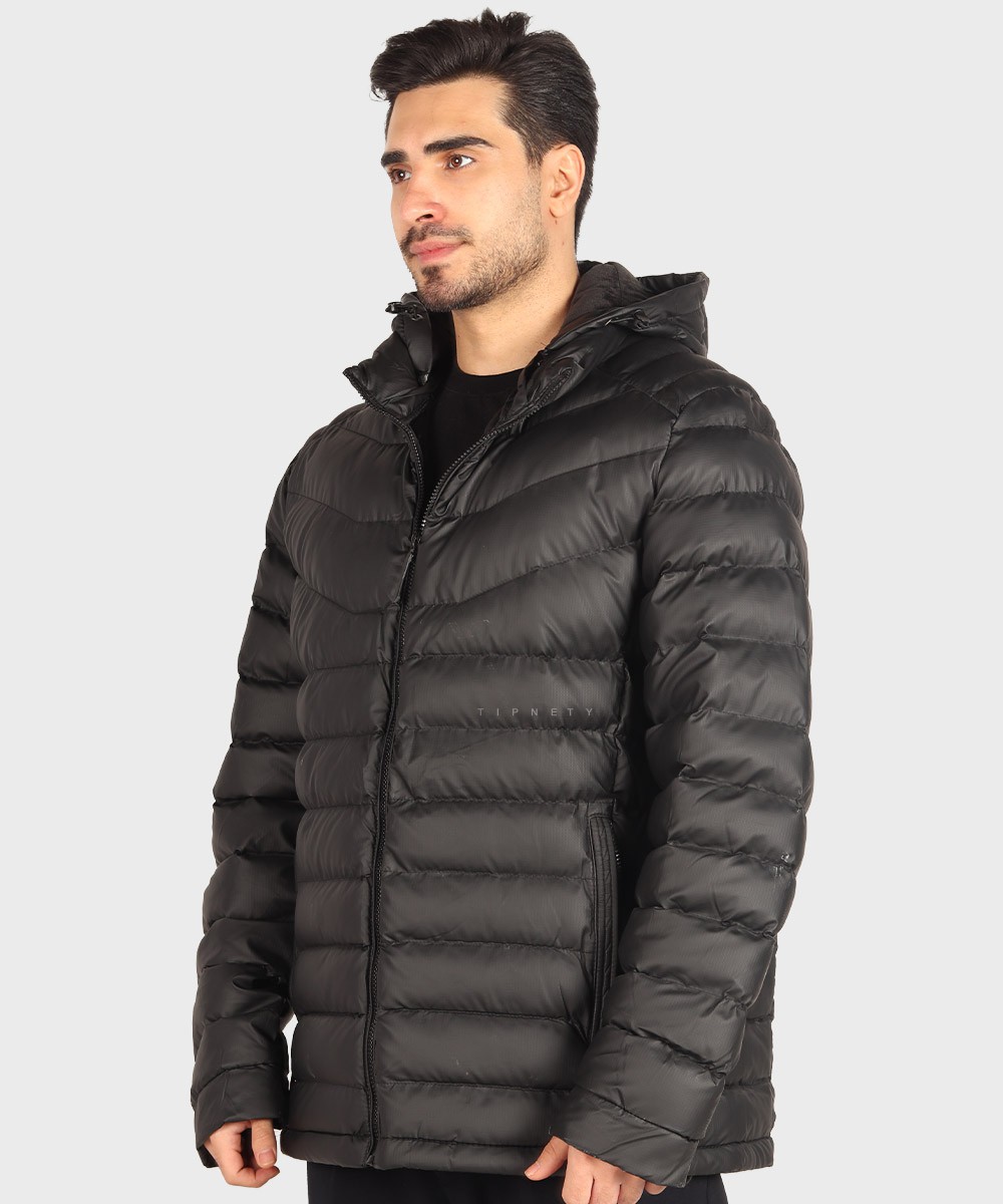 کرم مشکی سبز زمستانه کاپشن 6018  - تصویر 14