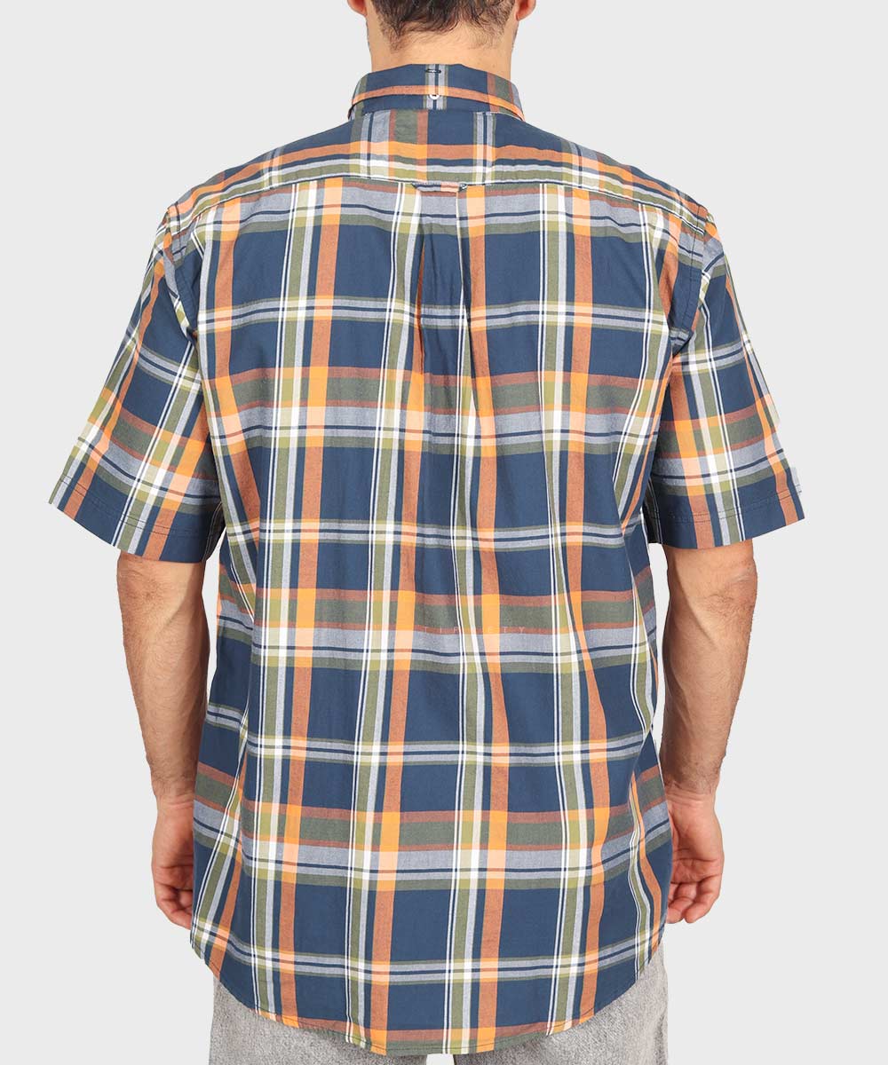     نارنجی پیراهن آستین کوتاه کلاسیک 4359  - تصویر 4