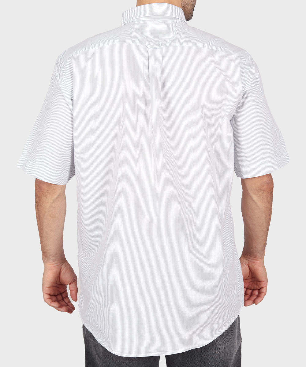         طوسی پیراهن آستین کوتاه کلاسیک 1279  - تصویر 5