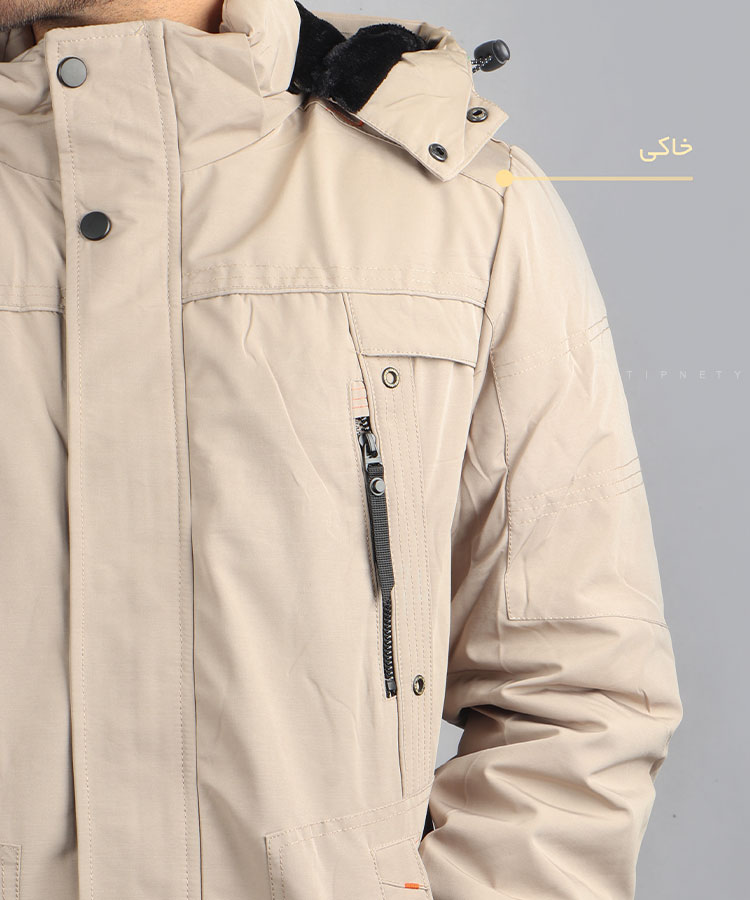                                                                                                                 سبز سورمه ای خاکی زمستانه کاپشن 0289  - تصویر 6