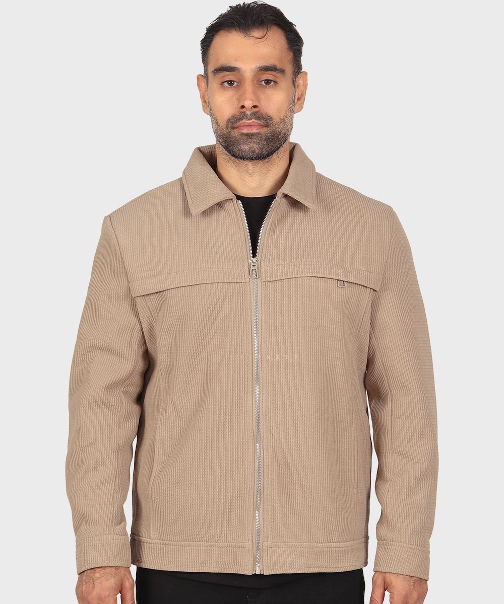 کت کتان زیپ دار و داخل خز 2603