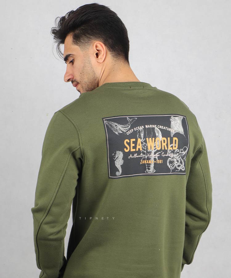                                                                             زیتونی پاییزه پلیور 1267  - تصویر 3