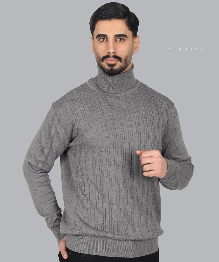 یقه اسکی مردانه طرح دار 5303