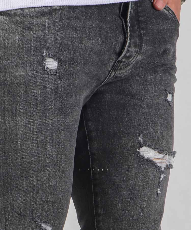                   روشن     ذغالی   روشن طوسی طوسی تیره دودی شلوار جین اسکینی 1058  - تصویر 5