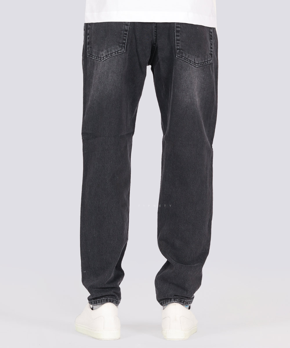 ذغالی         طوسی تیره شلوار جین مام فیت 0979  - تصویر 3