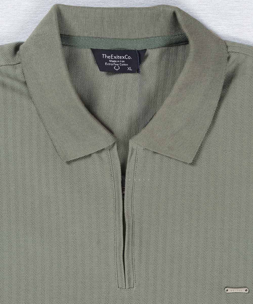                   سبز کرم تیشرت یقه دار 0592  - تصویر 11