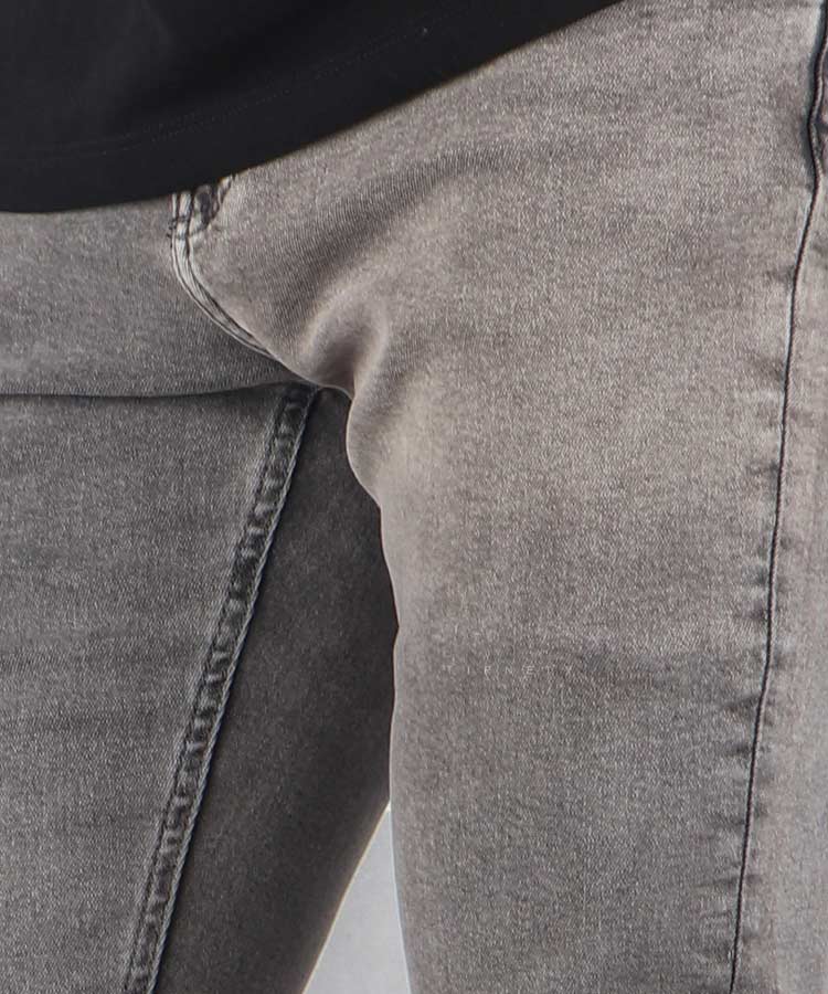                     طوسی آبی یخی ذغالی شلوار جین اسلیم 3773  - تصویر 4