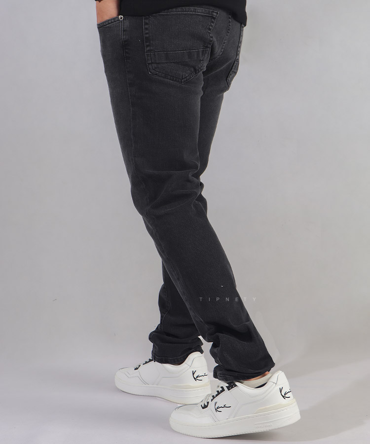                                 ذغالی شلوار جین اسلیم 0127  - تصویر 5