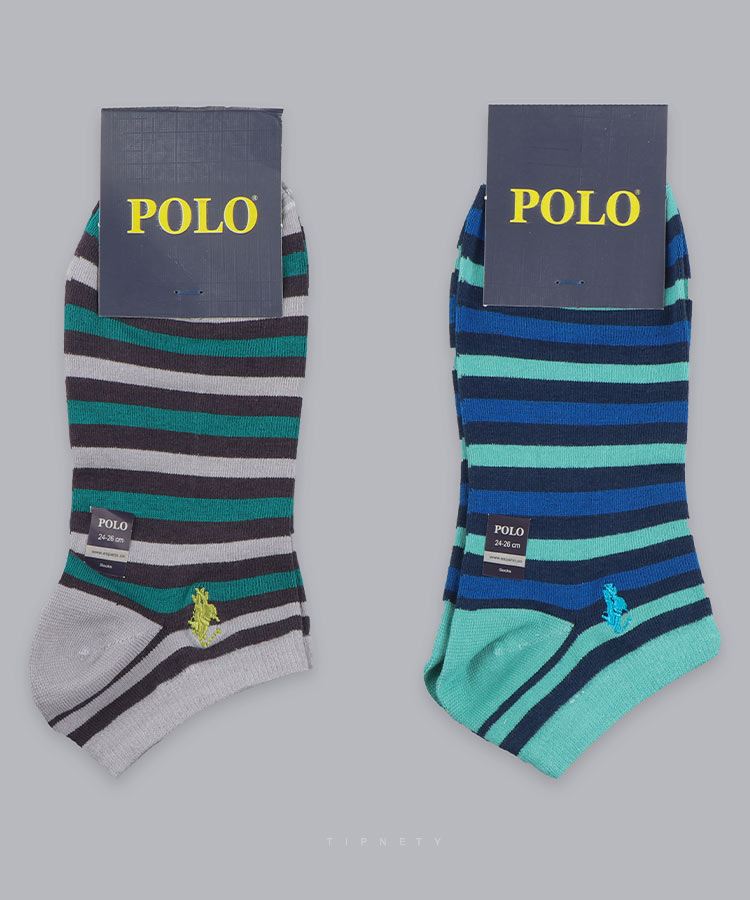 جوراب مچی راه راه برند پولو 9034