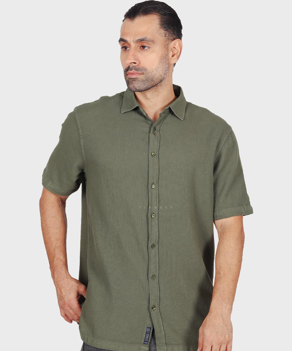 پیراهن مردانه کنفی آستین کوتاه 5456