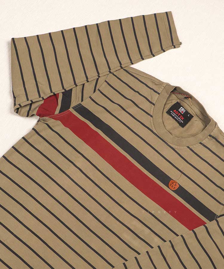 خاکی لجنی طوسی نارنجی پاییزه تیشرت 1914  - تصویر 4