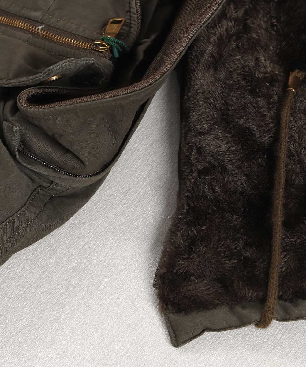                         مشکی لجنی شتری زمستانه کت کتان 8815  - تصویر 13