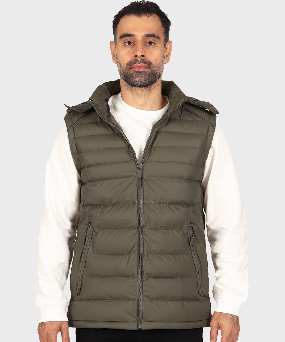                     استخوانی خاکی سبز مشکی زمستانه پافر 7022  - تصویر 5