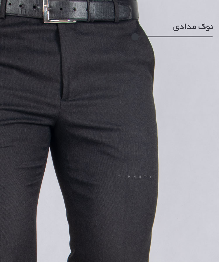                                                                                                                                                                                                                   شکلاتی مشکی نوک مدادی سورمه ای ذغالی طوسی شلوار پارچه ای راسته 0124  - تصویر 7