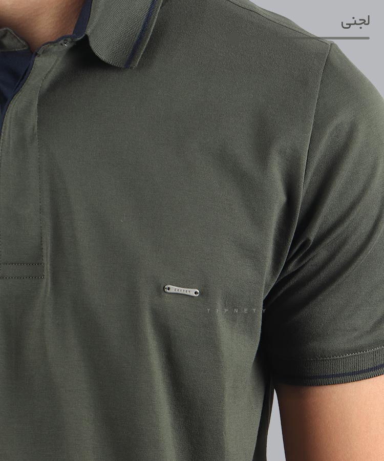                                                                                                                                                                                                                             زیتونی لجنی سبز نوک مدادی زرشکی سورمه ای آجری سفید مشکی تیشرت یقه دار 0556  - تصویر 18