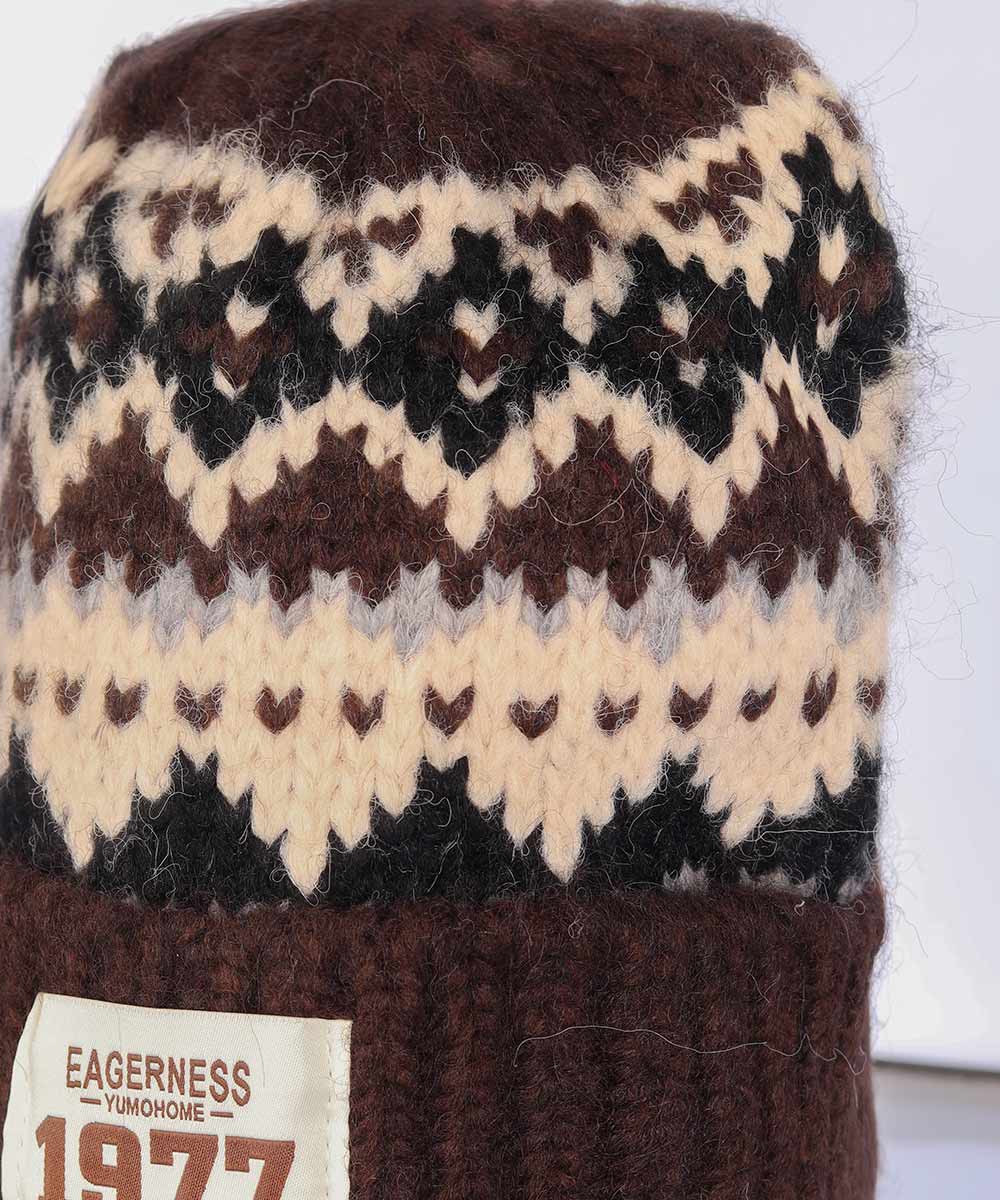           مشکی قهوه ای کرم شکلاتی کلاه زمستانی 1977  - تصویر 10