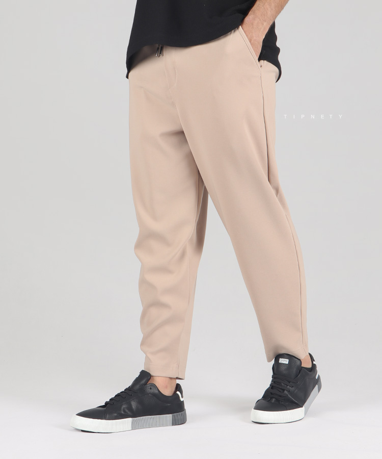                                 سفید                                                                                             طوسی روشن کرم مشکی شلوار پارچه ای لینن 1336  - تصویر 4