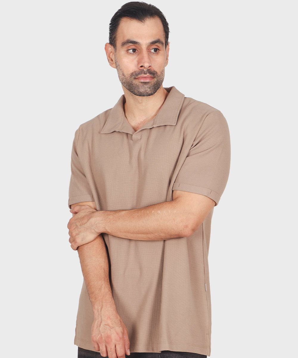                                     کرم روشن سورمه ای دودی صدری خاکی یشمی آبی روشن مشکی تیشرت یقه دار 1741  - تصویر 14