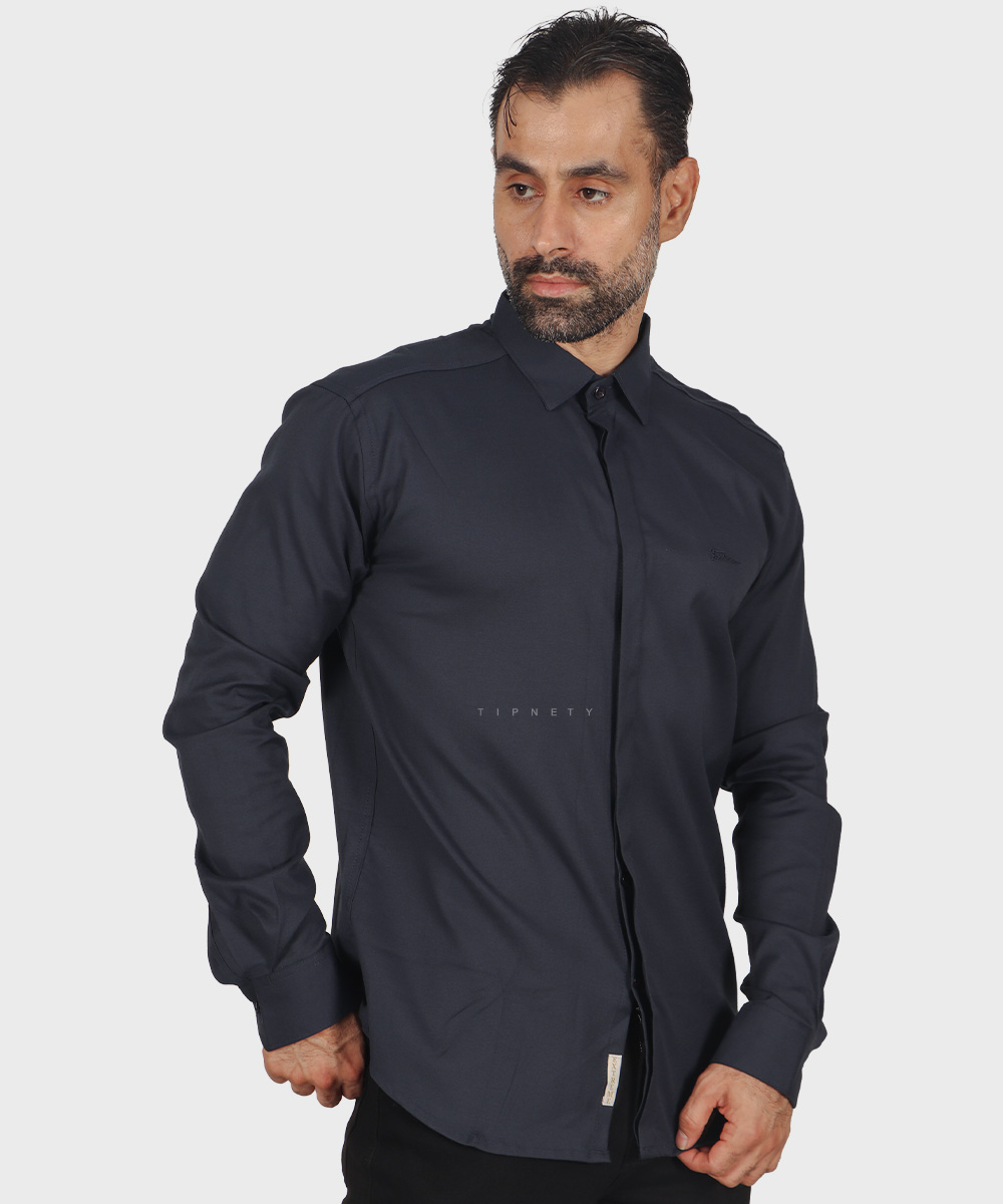         سورمه ای پیراهن آستین بلند فیت 0198  - تصویر 6