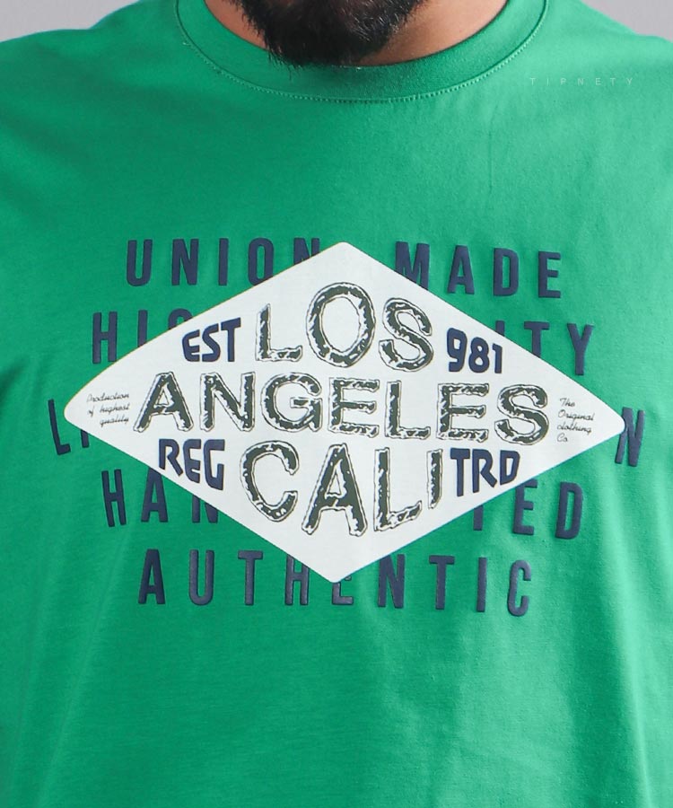                                                                                                                                                 مشکی سبز نارنجی صدری سفید تیشرت چاپی 1189  - تصویر 3