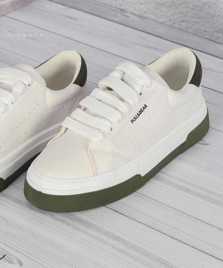 کفش ونس سفید طرح pull and bear کد 0017