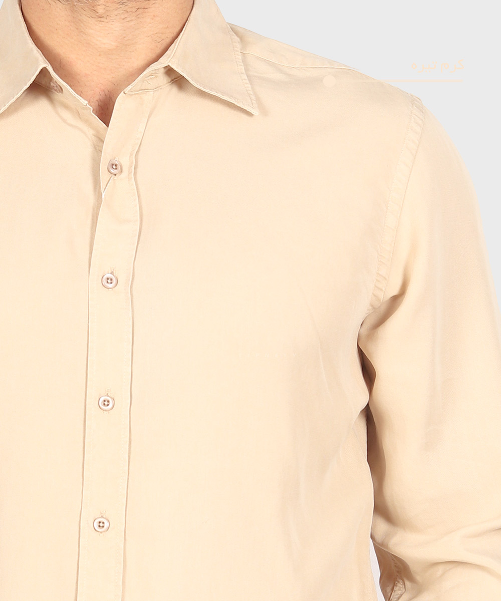                                                                         قهوه ای کرم تیره کرم روشن سفید آبی روشن لجنی مشکی سورمه ای پیراهن آستین بلند فیت 3970  - تصویر 17