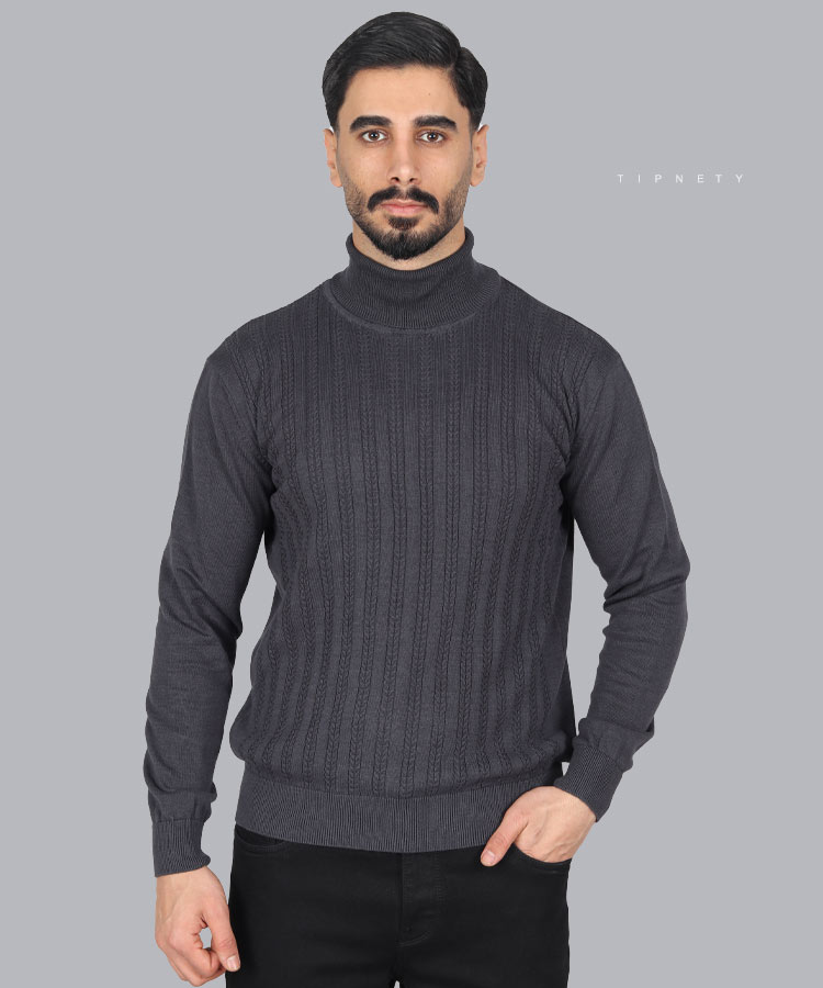 یقه اسکی مردانه طرح دار 5303