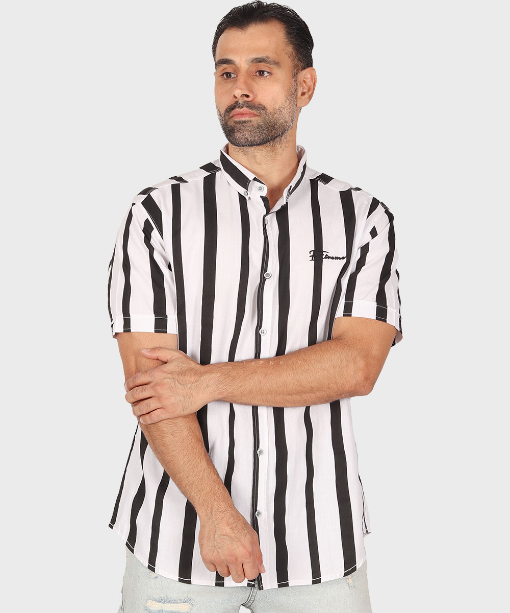                         سبز زرد آبی سورمه ای مشکی پیراهن آستین کوتاه فیت 0413  - تصویر 11