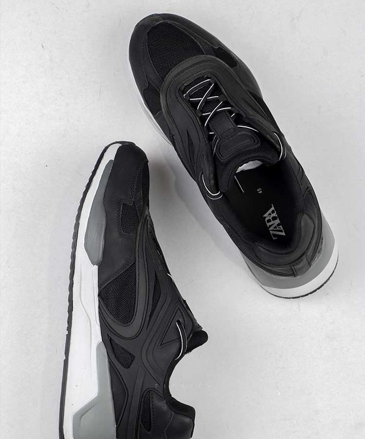 کفش کتونی مشکی اسپرت برند زارا 7203