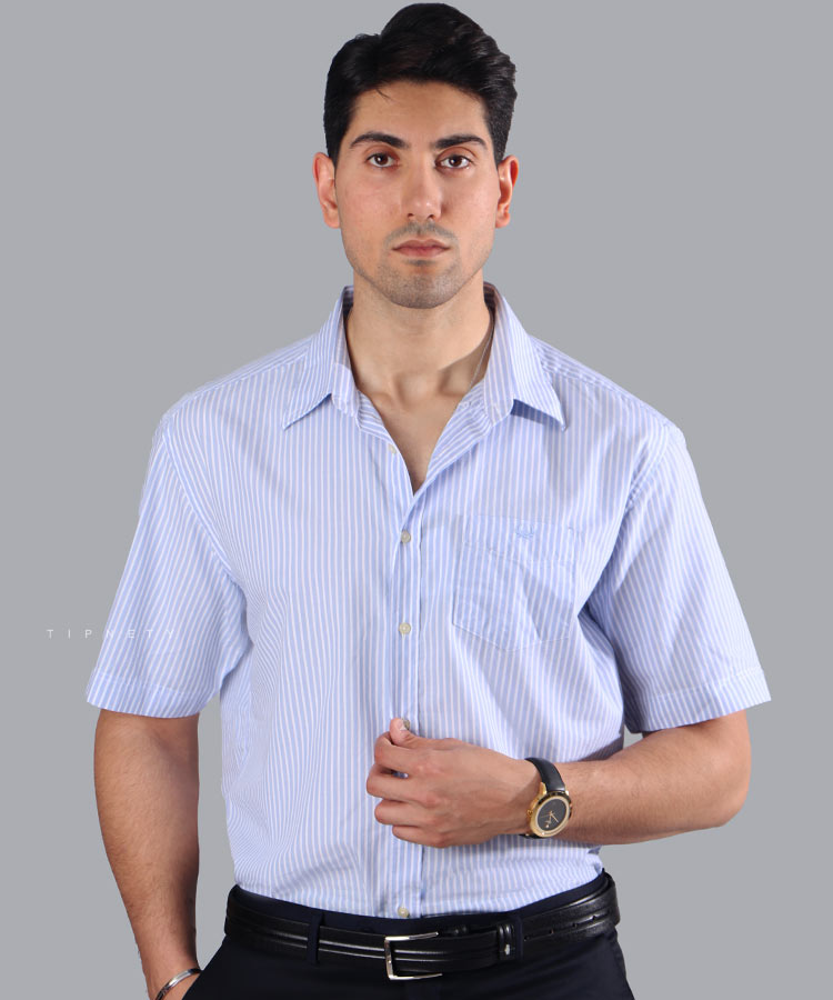 پیراهن آستین کوتاه مردانه مجلسی 0877 پیراهن آستین کوتاه مردانه مجلسی 0877