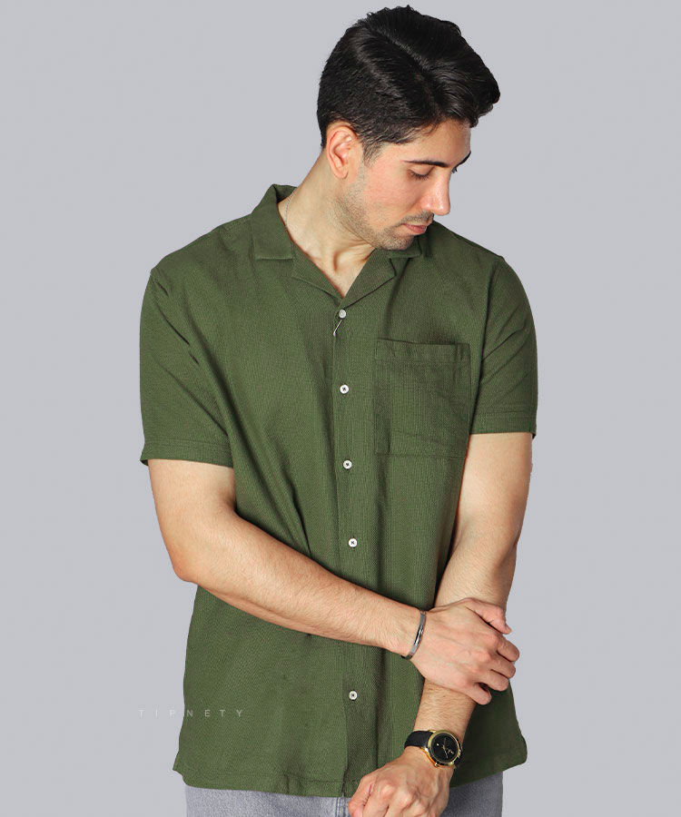                                                                   لجنی مشکی پیراهن یقه انگلیسی 5127  - تصویر 3