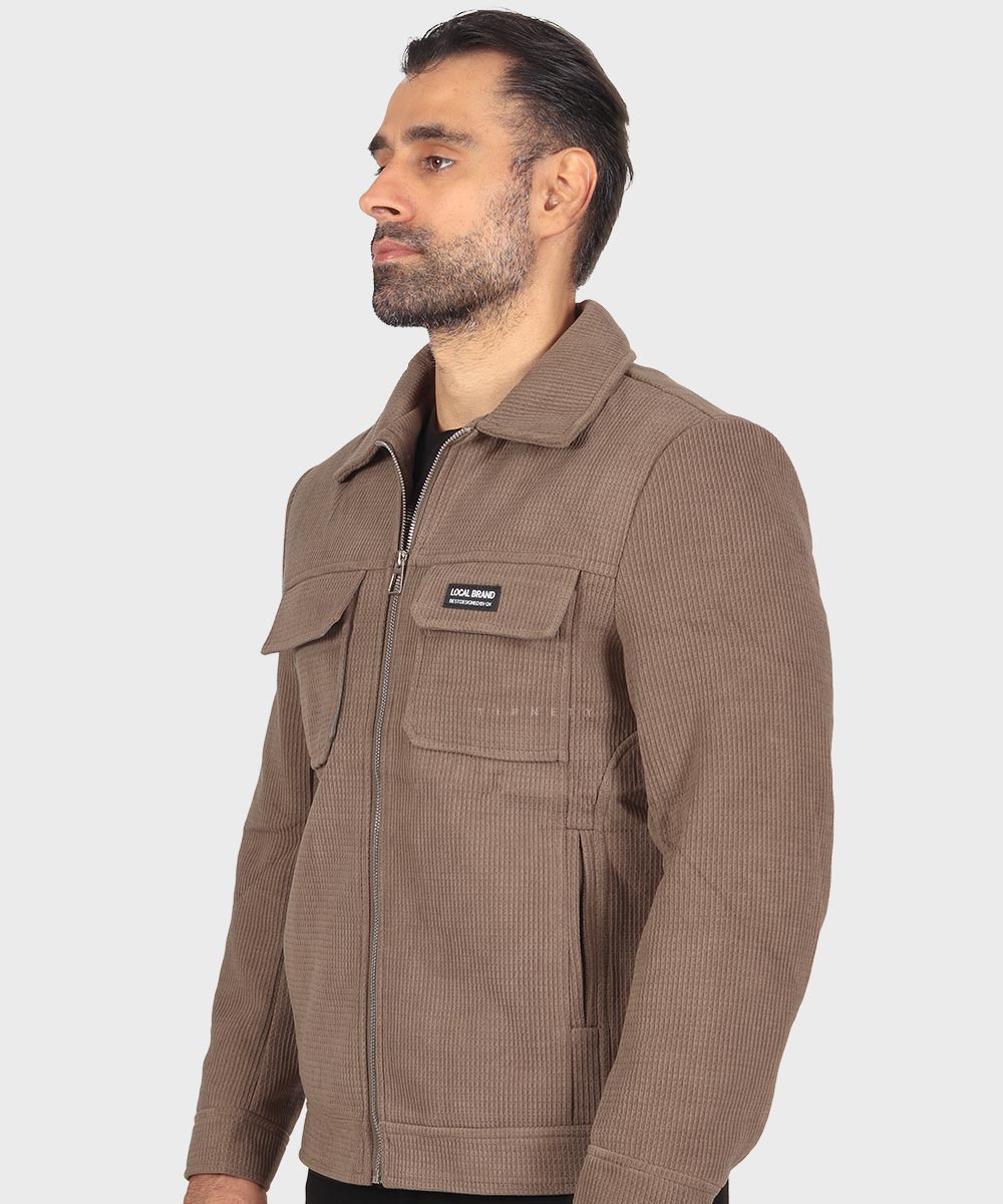                         خاکی صدری مشکی زمستانه کت کتان 2602  - تصویر 13