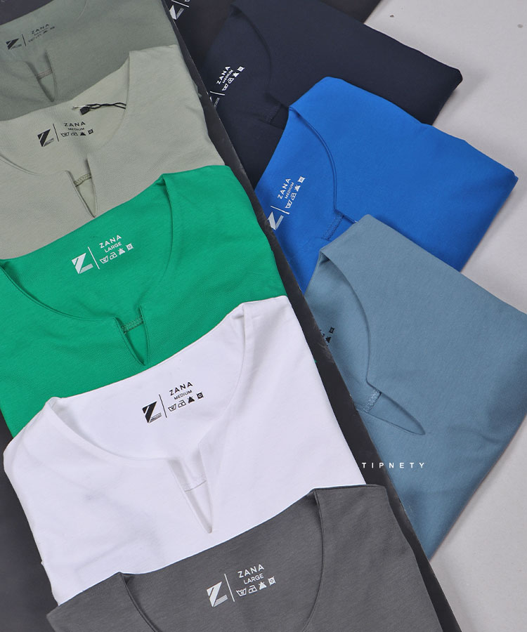 تیشرت لش دخترانه یقه کوبایی 1188