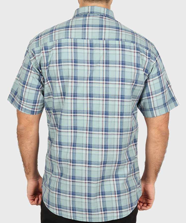         فیروزه ای پیراهن آستین کوتاه کلاسیک 0943  - تصویر 3