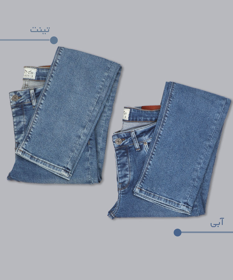                                           تینت آبی شلوار جین اسلیم 3749  - تصویر 4
