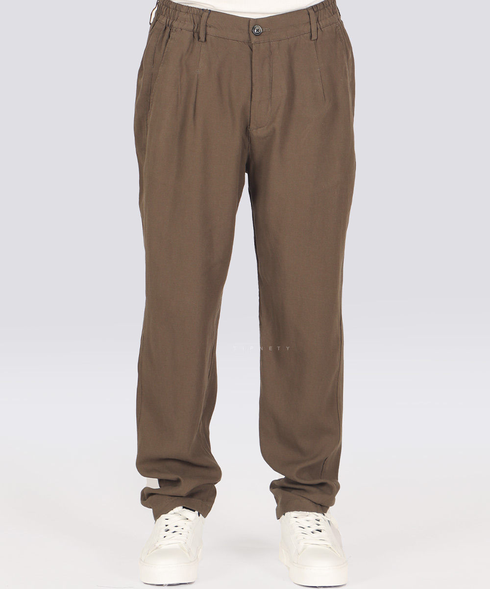 شلوار لینن بگ مردانه کمر کش 0126 شلوار لینن بگ مردانه کمر کش 0126