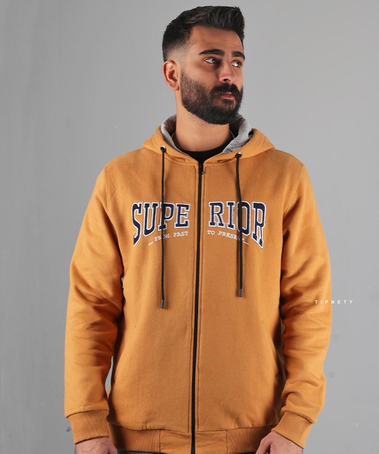                                                                                                                                                                                                                                                                                 شتری طوسی سورمه ای مشکی لجنی نارنجی پسته ای پاییزه سویشرت 5162  - تصویر 4