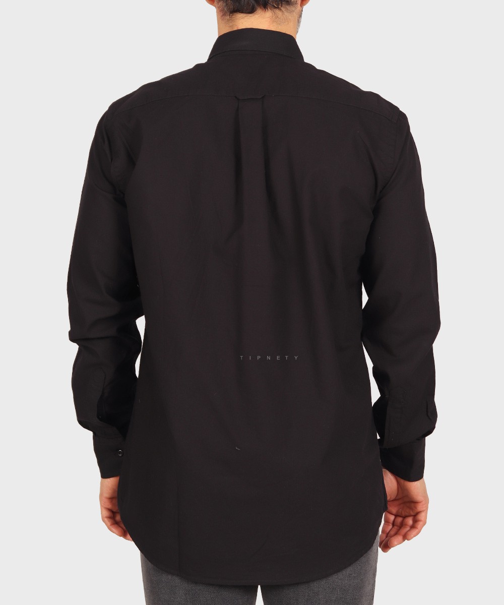 قهوه ای ذغالی سورمه ای لجنی مشکی سبز سفید آبی روشن پیراهن آستین بلند کلاسیک 3990  - تصویر 11