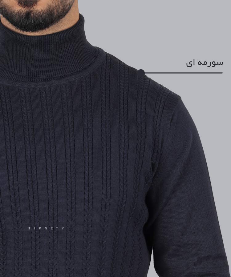                   مشکی سورمه ای پاییزه یقه اسکی 5302  - تصویر 3