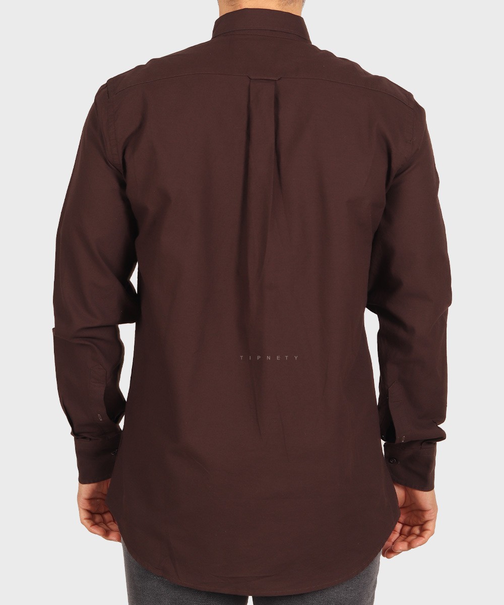 قهوه ای ذغالی سورمه ای لجنی مشکی سبز سفید آبی روشن پیراهن آستین بلند کلاسیک 3990  - تصویر 21