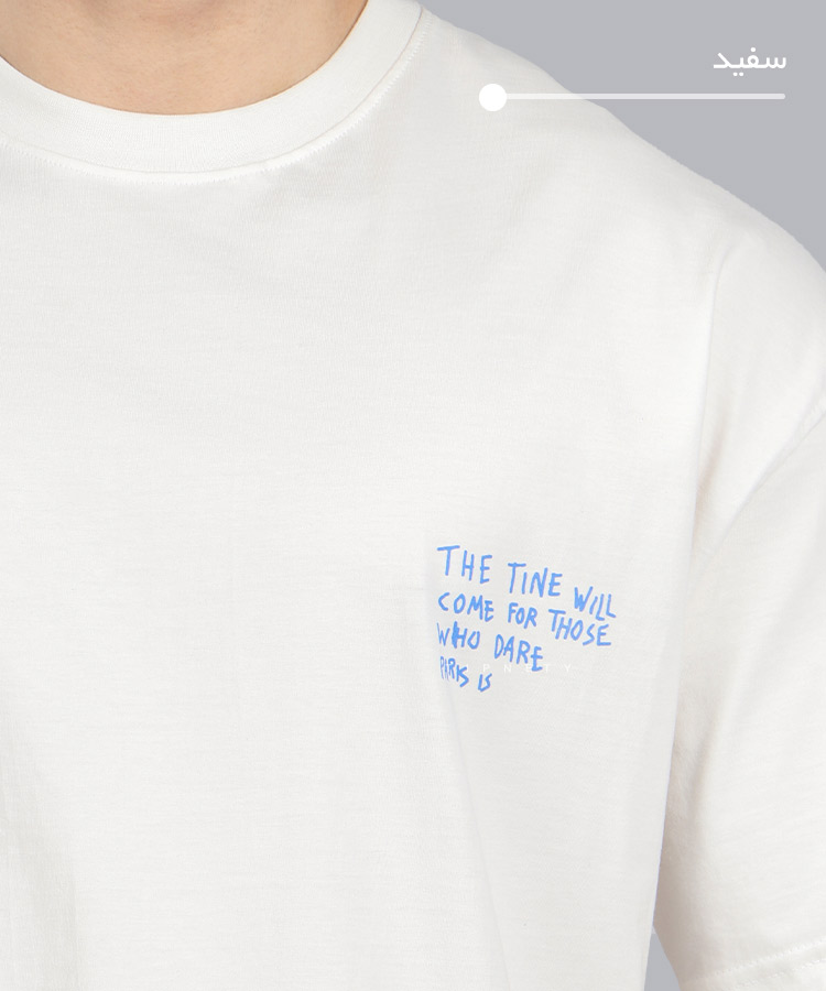                                                                                                                               سفید نسکافه ای نوک مدادی کرم سبز مشکی تیشرت لش 3211  - تصویر 3