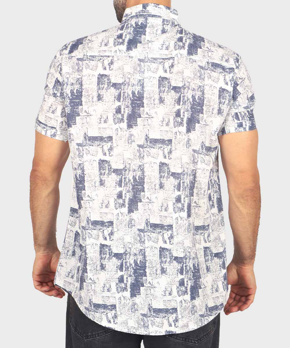                 سورمه ای پیراهن آستین کوتاه فیت 0950  - تصویر 3