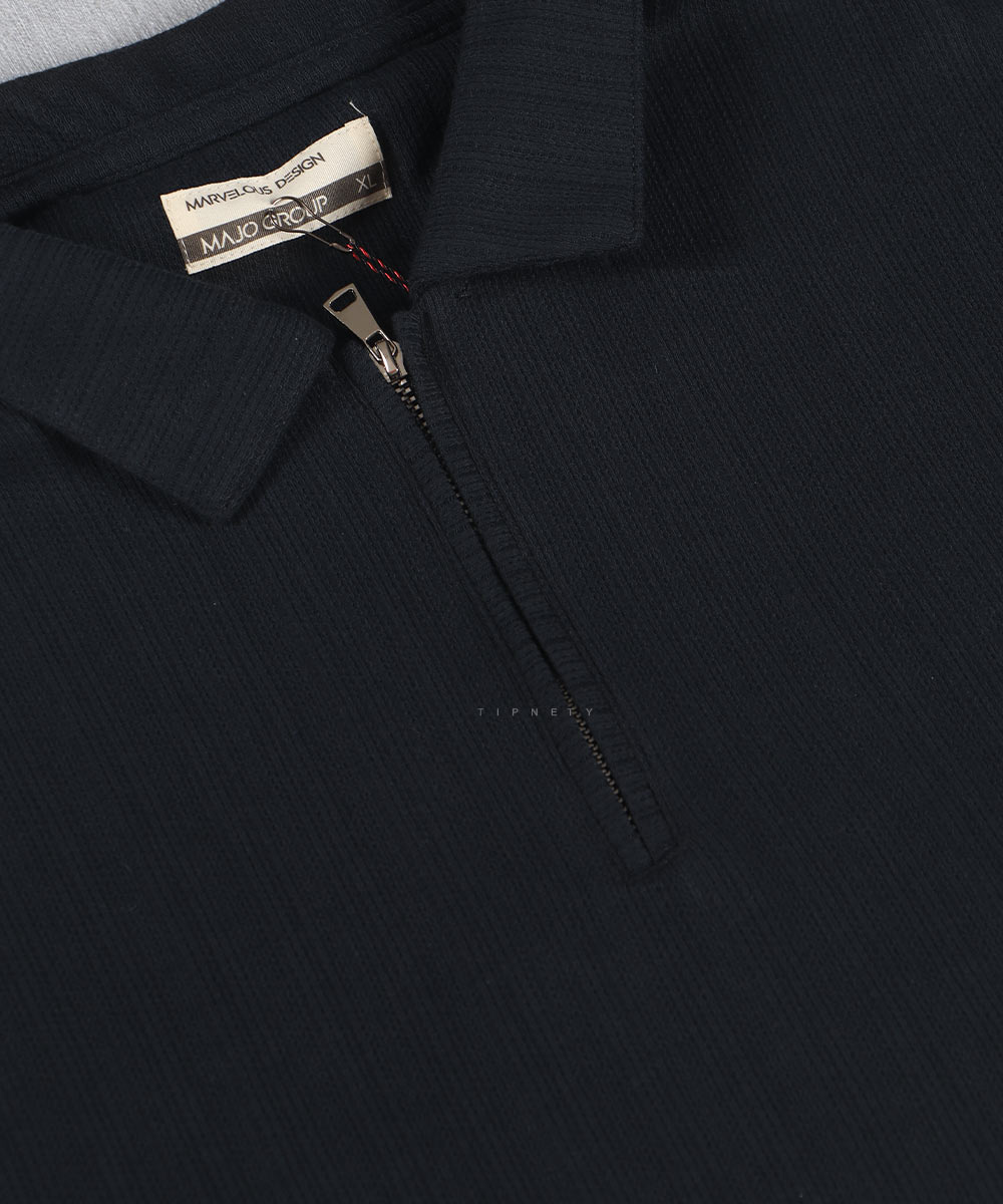       صدری مشکی کرم سورمه ای شیری تیشرت یقه دار 4208  - تصویر 14