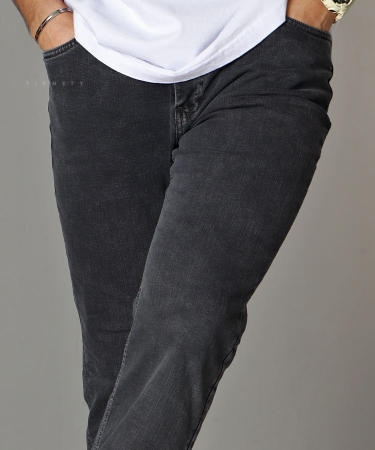 شلوار جین راسته مردانه ساده 3655